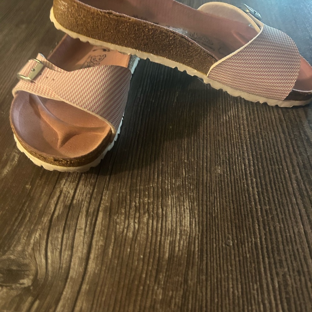 Birkenstock Pink Textured Sandals